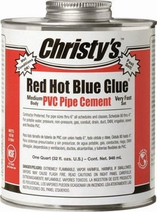 Christy's Red Hot Blue Glue<REG> 8 oz. Fast Set PVC Blue Pipe Cement -  RH-RHBV-HP-36 - Ferguson